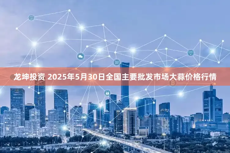 龙坤投资 2025年5月30日全国主要批发市场大蒜价格行情